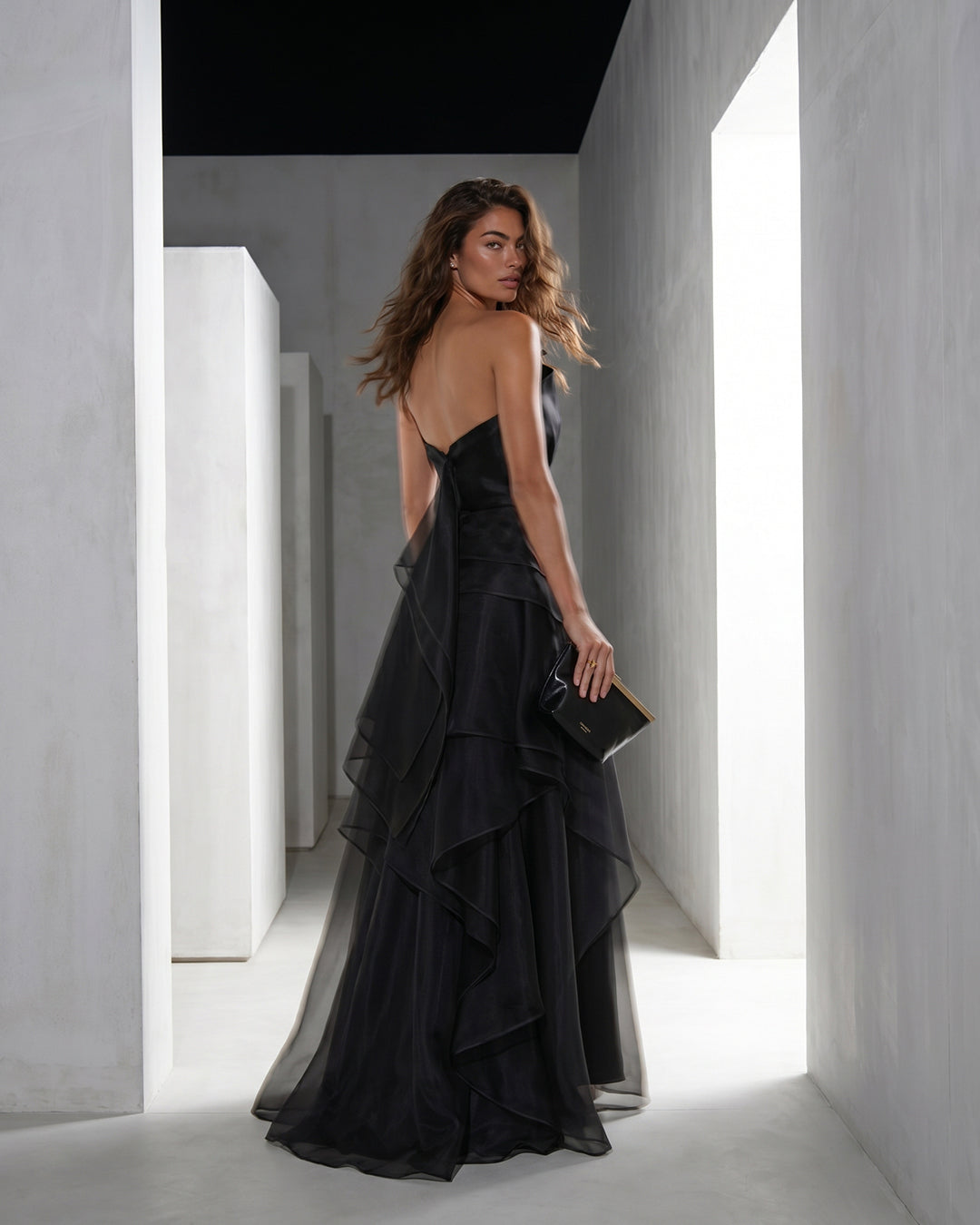 NOIR ARCHITECTURAL ORGANZA GOWN