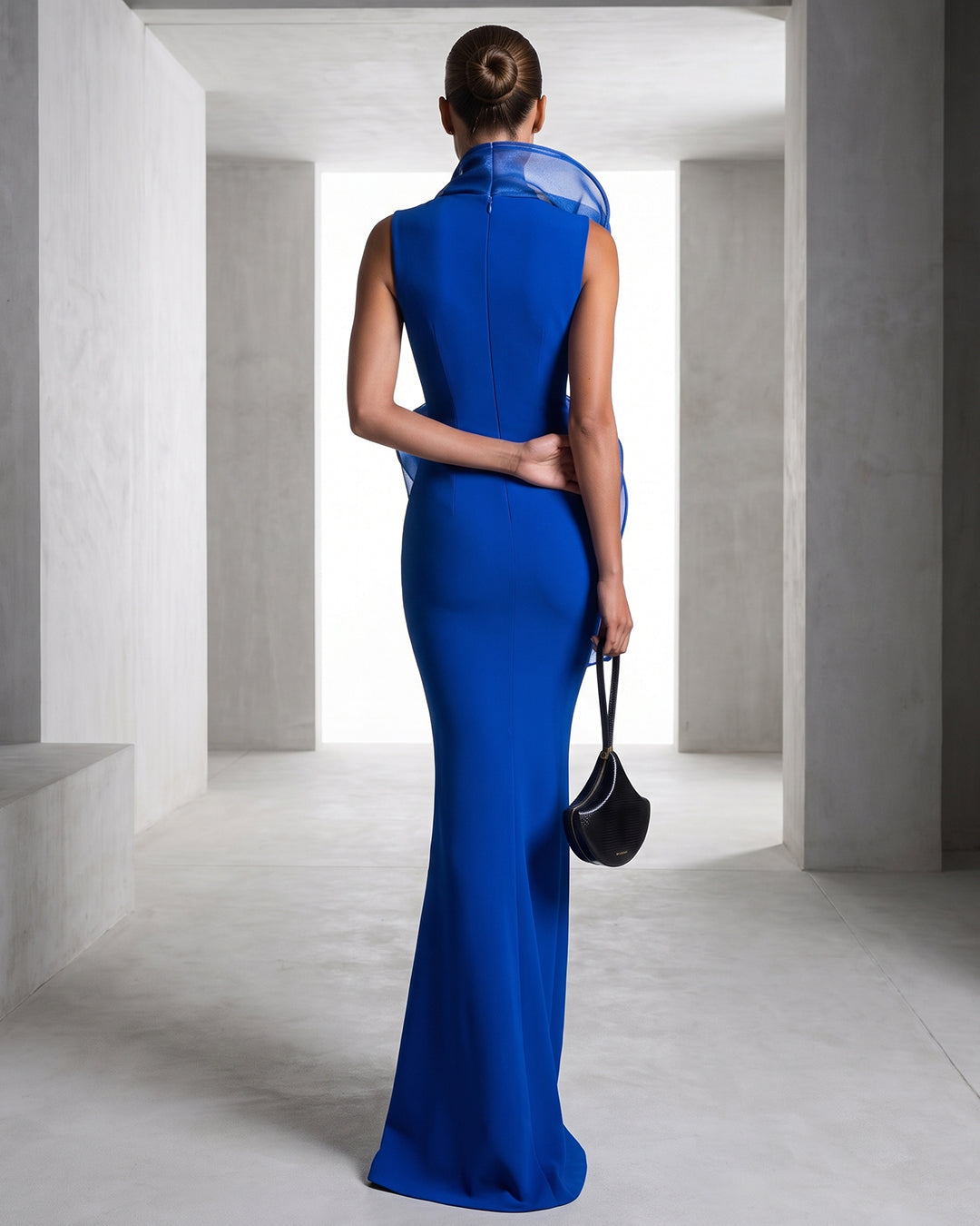 SAPPHIRE SCULPTED ORGANZA MERMAID GOWN