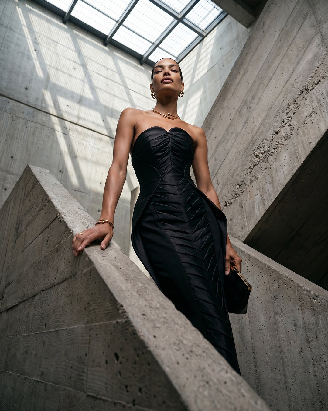 NOIR SCULPT CORSET GOWN