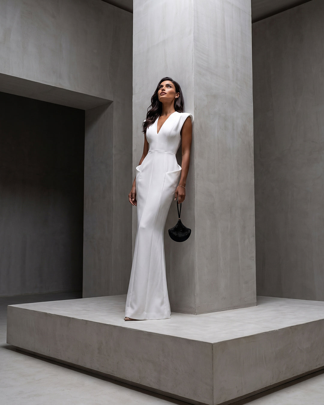 IVORY SCULPTED MERMAID GOWN