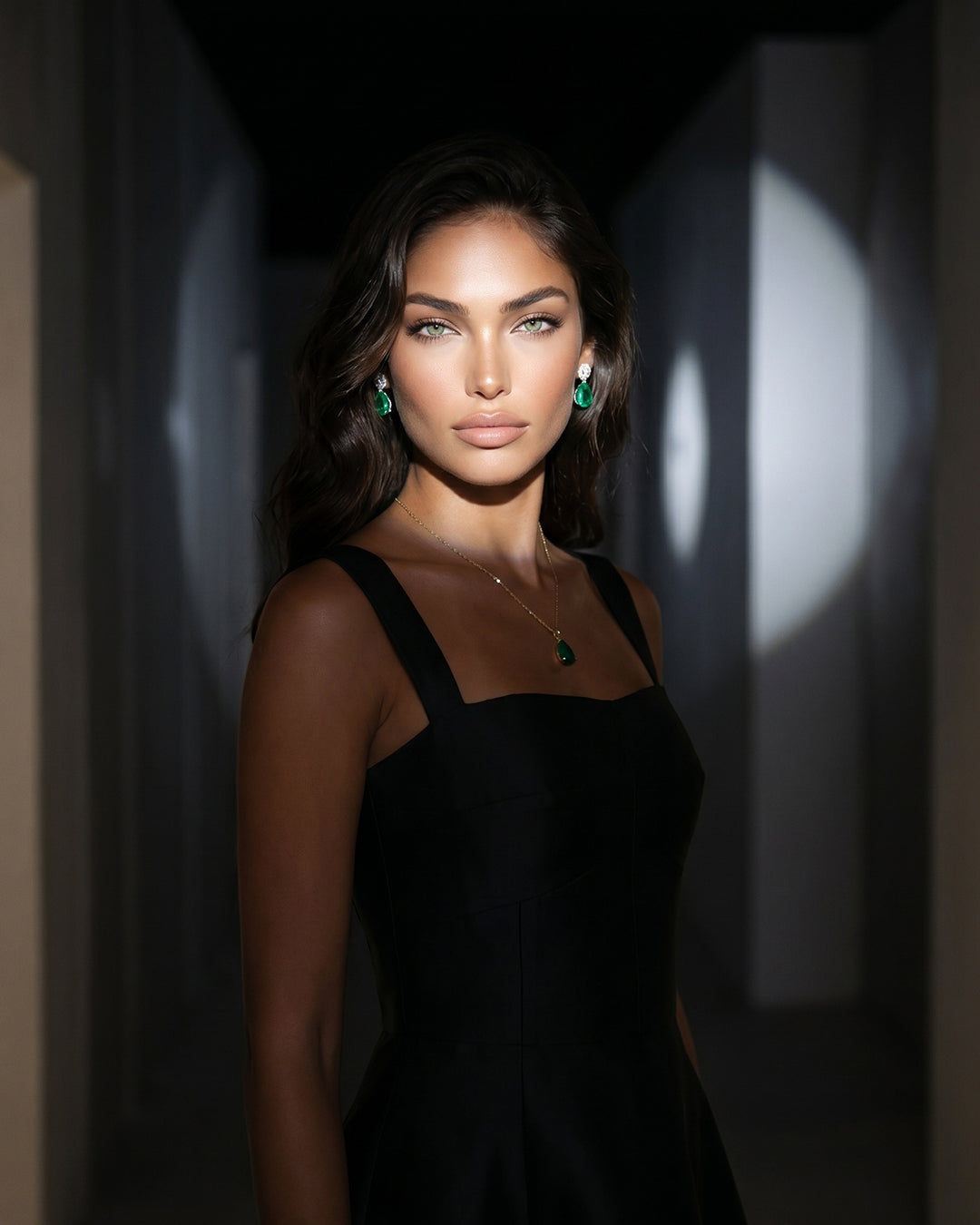 Noir Cascade Gown