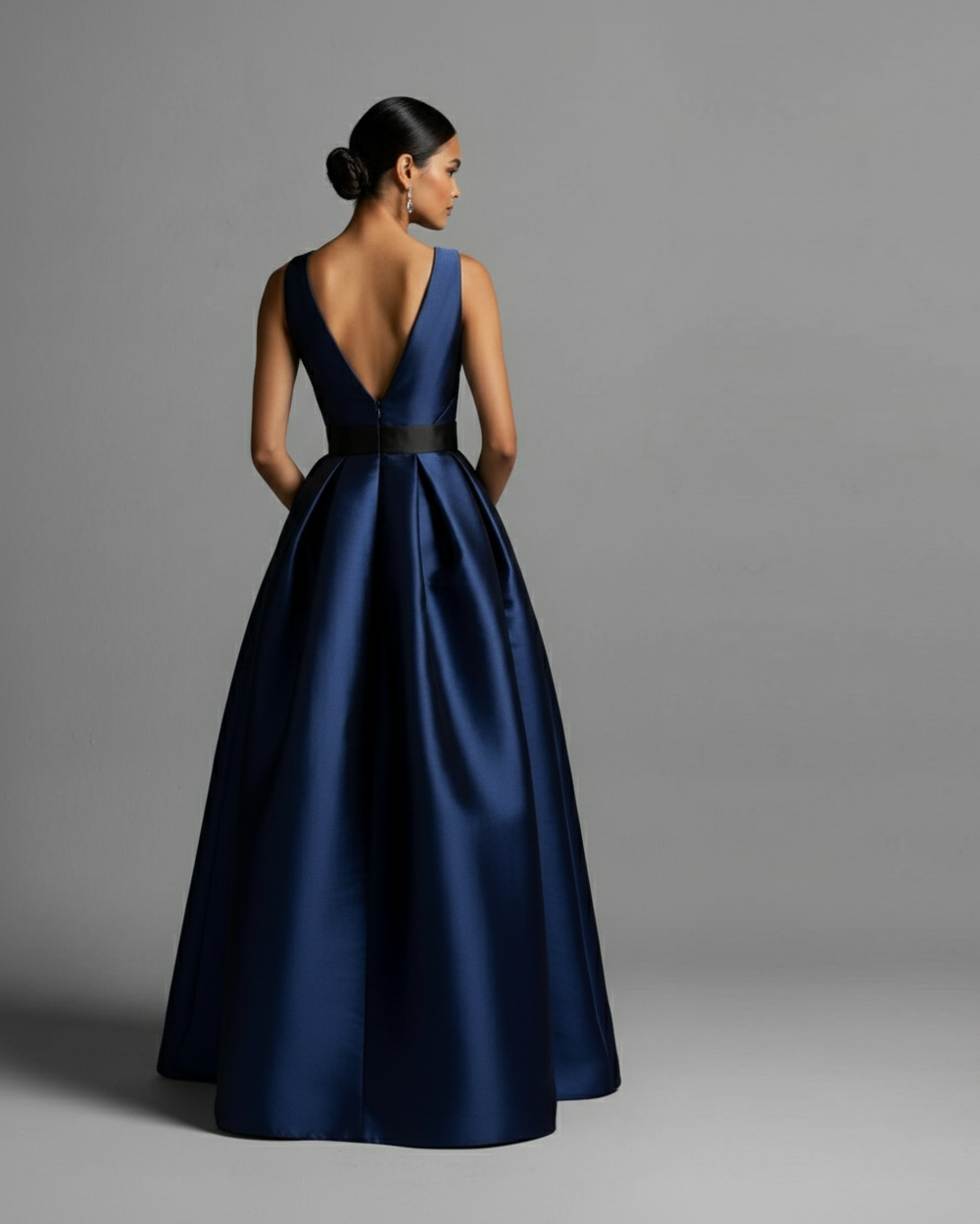 MIDNIGHT HALTER BALL GOWN