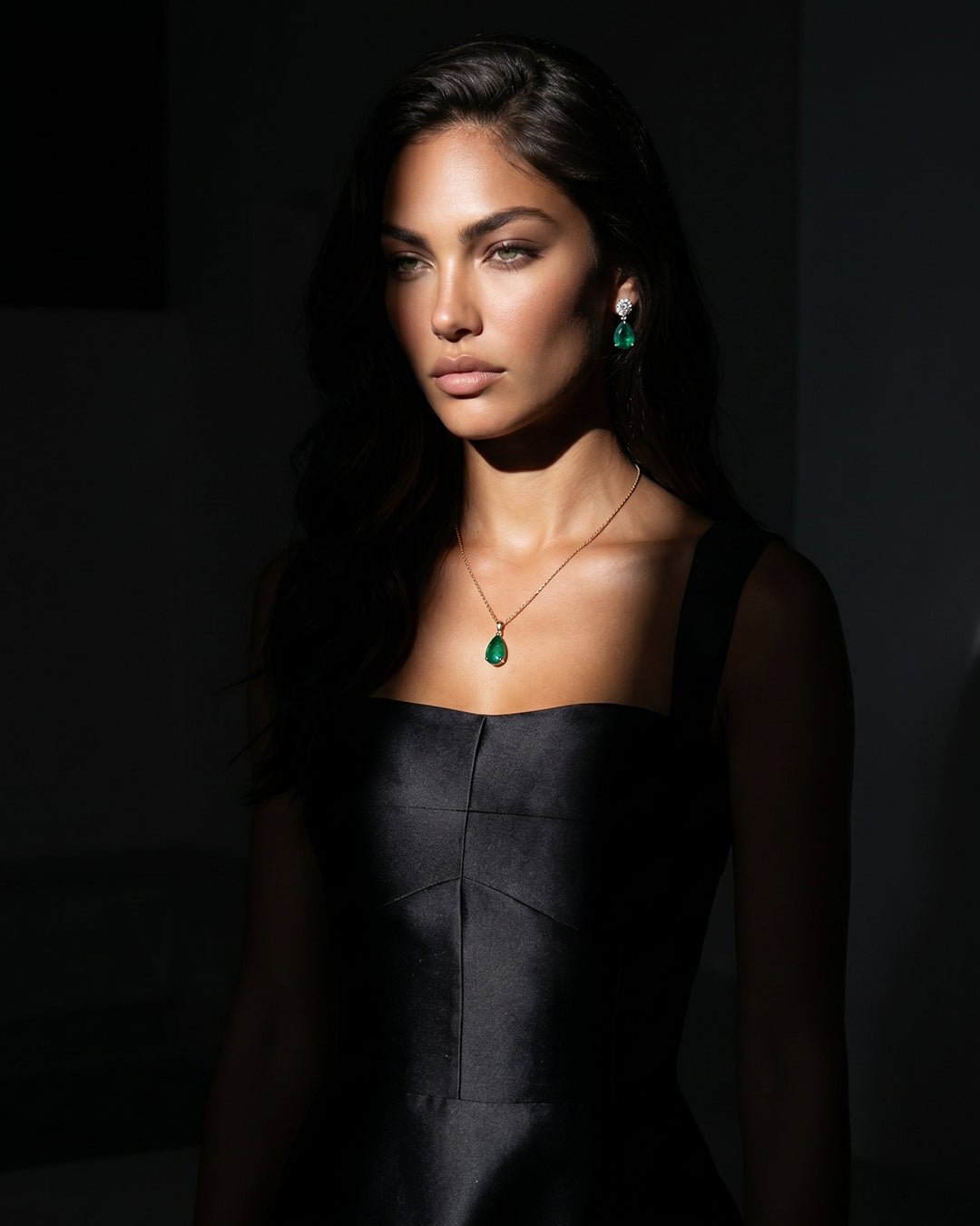 Noir Cascade Gown